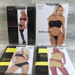 Music Legs Lingerie Lot of 4 Outfits